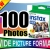 Fujifilm Sofortbildfilm Wide-Bundle für Fujifilm Instax 210 Kamera, 5 x 20 Blatt (insgesamt 100 Fotos) - 2