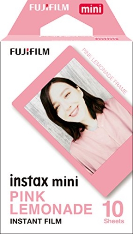 Fujifilm Instax Mini Colorfilm mit Rahmen, 62 x 46 mm Rosa Lemonade - 1
