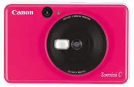 Canon Zoemini C digitale 5 MP Sofortbildkamera (Sucher, Blitzlicht, Micro-SD Kartenslot, Selfie Spiegel (11x8 mm), 5 x 7,6 cm Aufkleber, ZINK-Druck tintenfrei), bubble gum pink - 1