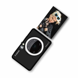 Canon Zoemini S digitale 8 MP Sofortbildkamera und Mini-Fotodrucker (Sucher, Ringblitz/ LED-Blitz, Micro-SD Kartenslot, Canon Mini Print App, ZINK-Druck tintenfrei), matte black - 1