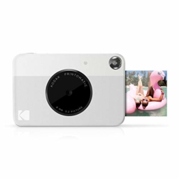 Kodak PRINTOMATIC Digitale Sofortbildkamera, Vollfarbdrucke auf ZINK 2x3-Fotopapier mit Sticky-Back-Funktion - Drucken Sie Memories sofort (Grau) - 1