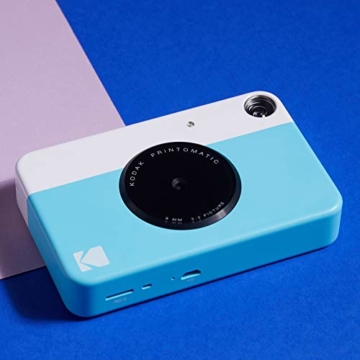 Kodak PRINTOMATIC Digitale Sofortbildkamera, Vollfarbdrucke auf Zink 2x3-Fotopapier mit Sticky-Back-Funktion - Drucken Sie Memories Sofort (Blau) - 6