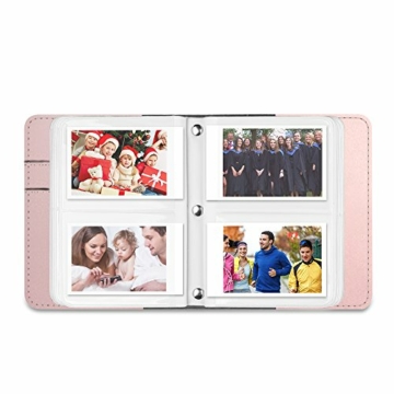 Fintie Fotoalbum für Fujifilm Instax 3-Zoll Film- 104 Seiten Foto-Album für Fujifilm Instax Mini 11 Mini 9 Mini 8 Mini 90 Mini 25 Mini Link Printer Mini LiPlay, Polaroid Snap PIC-300, Roségold - 2