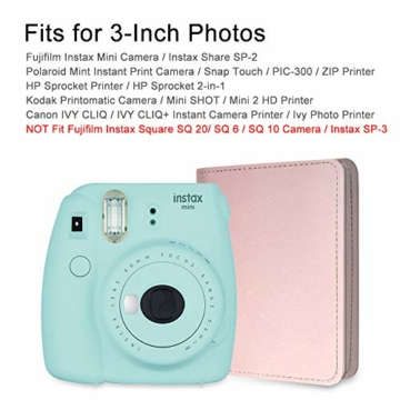 Fintie Fotoalbum für Fujifilm Instax 3-Zoll Film- 104 Seiten Foto-Album für Fujifilm Instax Mini 11 Mini 9 Mini 8 Mini 90 Mini 25 Mini Link Printer Mini LiPlay, Polaroid Snap PIC-300, Roségold - 5